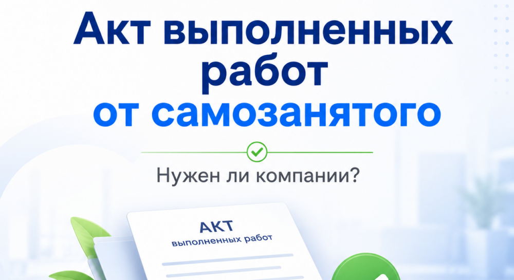 Акт выполненных работ от самозанятого