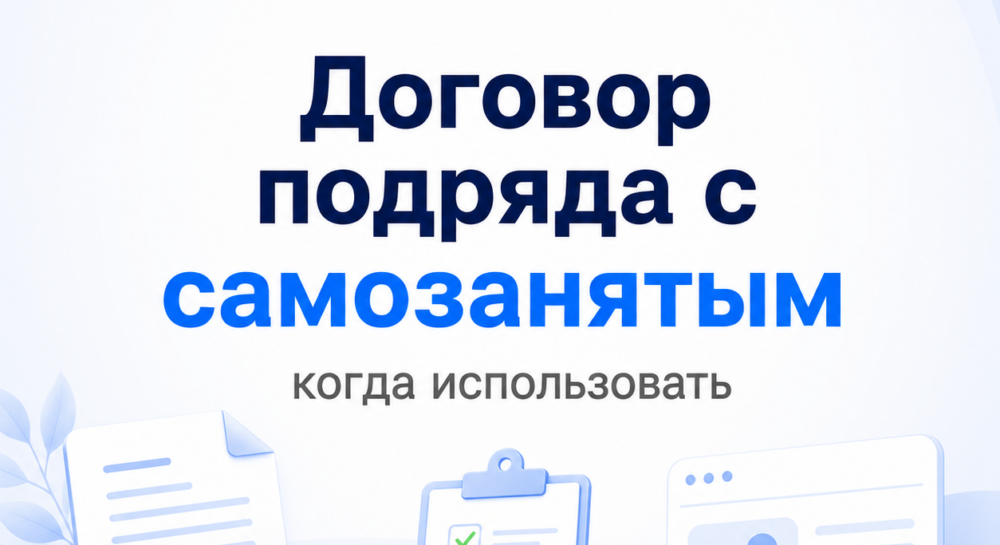 Договор подряда с самозанятым