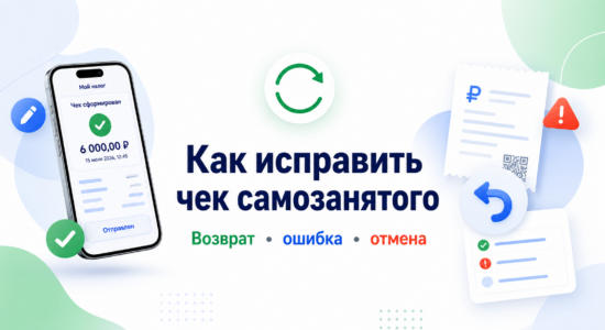 Как исправить чек самозанятого