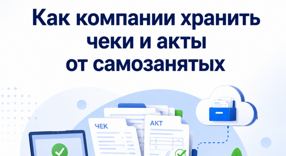 Как компании хранить чеки и акты от самозанятых