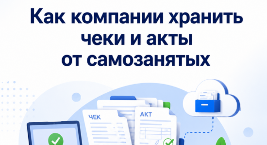 Как компании хранить чеки и акты от самозанятых