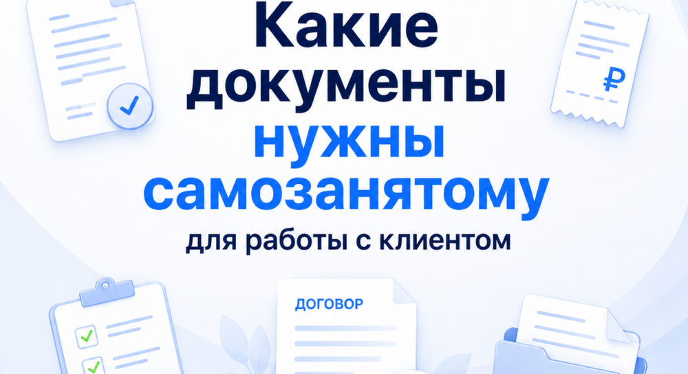 Какие документы нужны самозанятому для работы