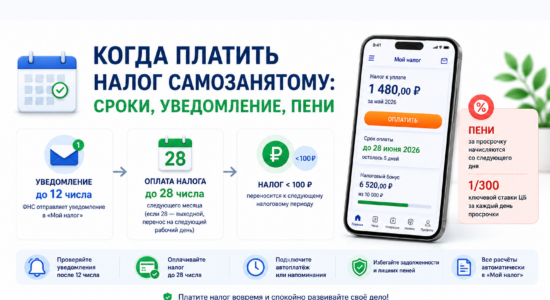 Когда платить налог самозанятому