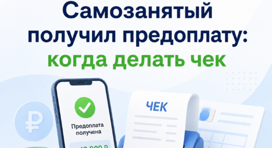 Самозанятый получил предоплату