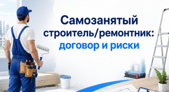 Самозанятый строитель/ремонтник: договор и риски