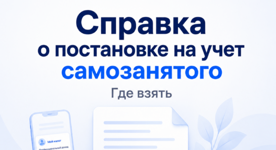 Справка о постановке на учет самозанятого