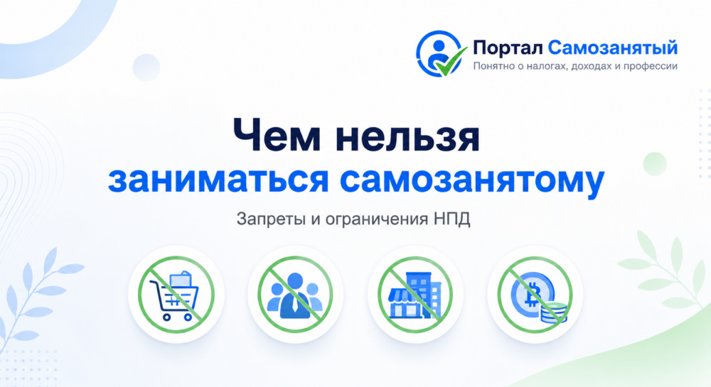 Чем нельзя заниматься самозанятому
