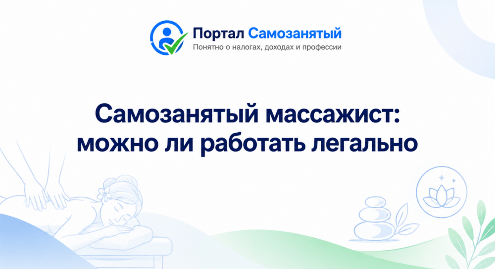 Самозанятый массажист: можно ли работать легально
